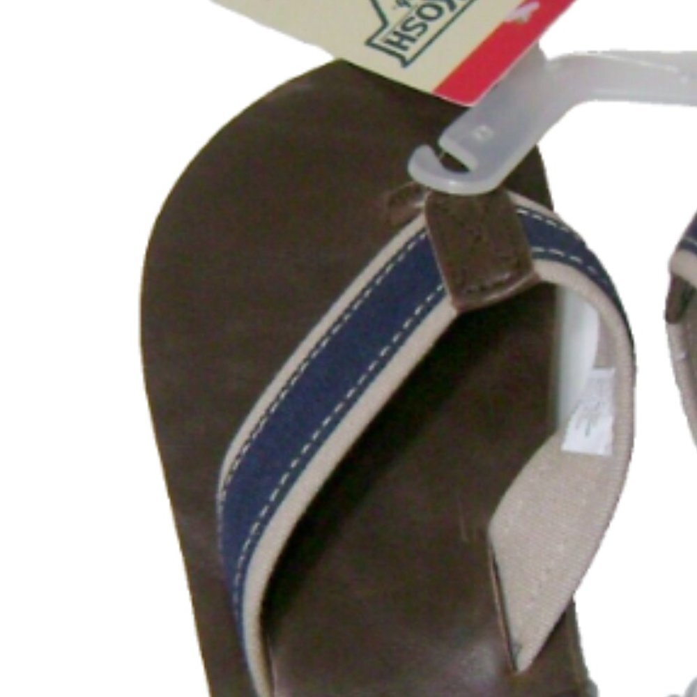 NWT Oshkosh B'gosh Boys Brown Flip Flop Sandal Jared-13 Slip-On  Size 12Y - Picture 5 of 7